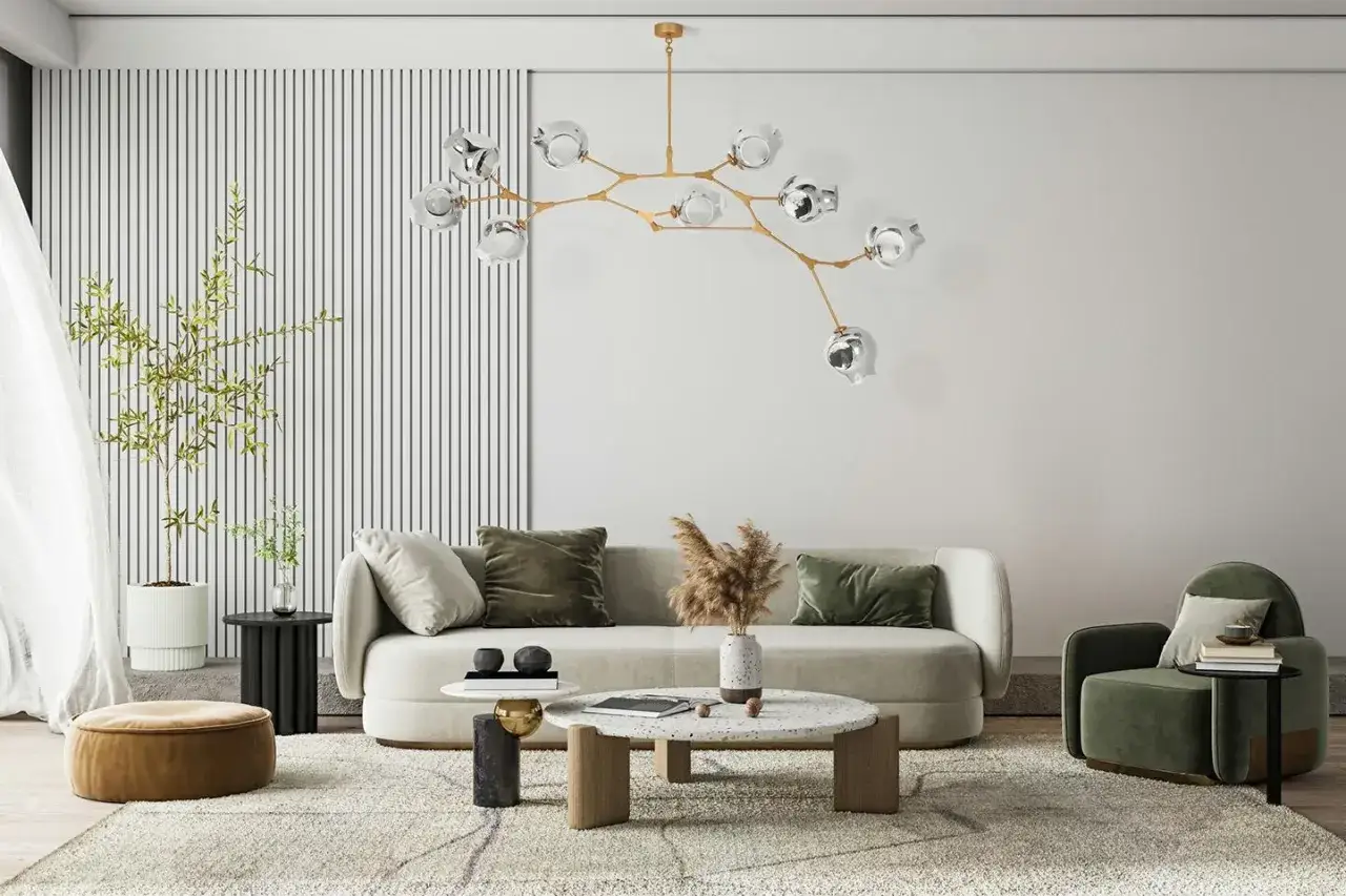 różne typy lamp do salonu